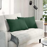 VidaXL Sofa kussens 2 stuks donkergroen 60 x 40 cm cordstof - thumbnail