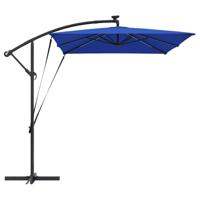 Cantilever Banana Parasol met slot Blauw 294 x 200 x 254 cm - thumbnail