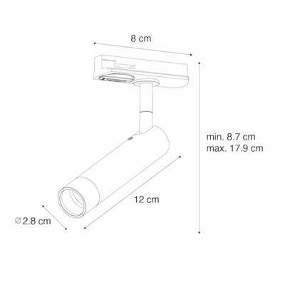 QAZQA Moderne spot wit voor railsysteem 1-fase - Iconic Ivy