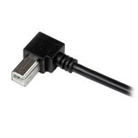 StarTech.com USB-adapterkabel 3 m voor haakse printers, 1 x USB-A-stekker, recht, 1 x USB-B-stekker, schuin - thumbnail