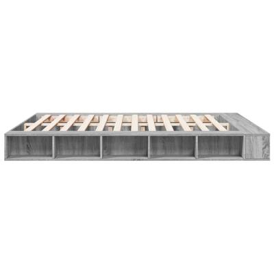 Bedframe bewerkt hout grijs sonoma eikenkleurig 200x200 cm