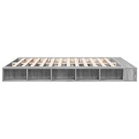 Bedframe bewerkt hout grijs sonoma eikenkleurig 200x200 cm - thumbnail