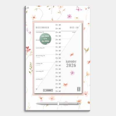 Aquarel Bloem Omslagkalender 2026
