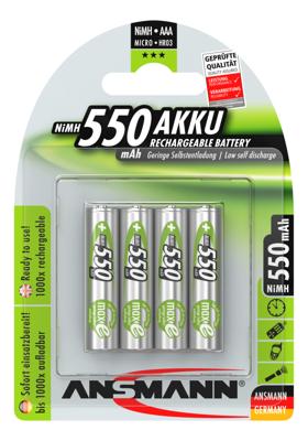 Ansmann maxE HR03 Oplaadbare AAA batterij (potlood) NiMH 550 mAh 1.2 V 4 stuk(s) Ansmann maxE HR03 Oplaadbare AAA batterij (potlood) NiMH 550 mAh 1.2 V 4 stuk(s)