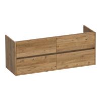 Brauer Adore - Onderkast - 140 cm - met 4 Softclose Lades Greeploos en 2 Sifon Uitsparingen - Chateau - thumbnail