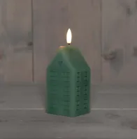 Anna&apos;s Collection LED kaars 3d flame huis 5x6x15cm jade groen 1 stuks - thumbnail