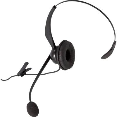 Auerswald COMfortel H-200 On Ear headset Kabel Mono Zwart Noise Cancelling Mono Telefoon