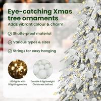 VidaXL Kerstboom met 300 led met standaard wit 210 cm pe en staal - thumbnail