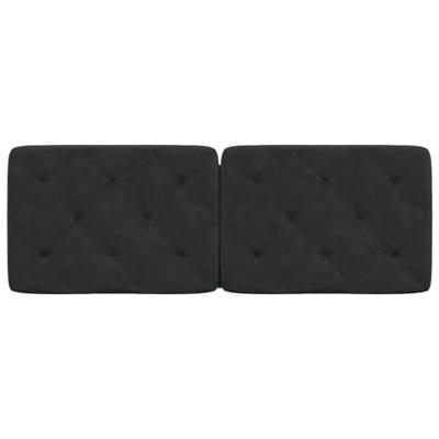 Hoofdbordkussen 120 cm fluweel zwart Hoofdbordkussen 120 cm fluweel zwart