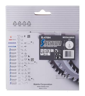 Makita Cirkelzaagblad voor Aluminium | Specialized | Ø 150mm Asgat 20mm 52T - B-47064 - thumbnail