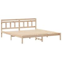 Bedframe met hoofdeinde Bruin 180 x 200 cm Grenenhout - thumbnail