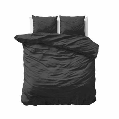 Primaviera Deluxe Uni Satijn Dekbedovertrek Zwart 200 x 200/220 cm