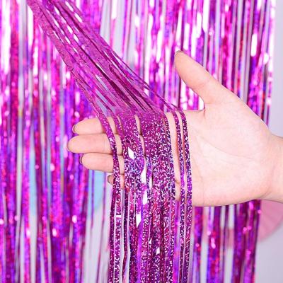 2 PC'S achtergrond gordijnen glitter gouden klatergoud Fringe folie gordijn verjaardag bruiloft decoratie volwassen verjaardag decor grootte: 1 * 1M 2 PC'S achtergrond gordijnen glitter gouden klatergoud Fringe folie gordijn verjaardag bruiloft decoratie volwassen verjaardag decor grootte: 1 * 1M