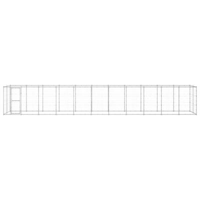 Hondenkennel 26,62 m² gegalvaniseerd staal