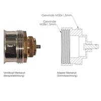 Eurotronic 700107 Radiator-ventieladapter Geschikt voor radiator Markaryd - thumbnail