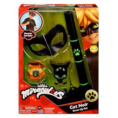 Kostuums voor Kinderen Miraculous: Tales of Ladybug & Cat Noir Transformation Set - Cat Noir 4 Onderdelen Zwart Multicolour