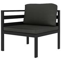 8-delige Loungeset met kussens aluminium antracietkleurig - thumbnail