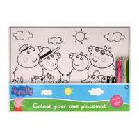 Placemat om in te kleuren Peppa Pig - thumbnail