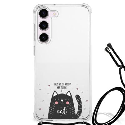 Samsung Galaxy S23 Stevig | Bumper Hoesje | Cat Good Day