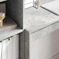Bureau met lade 2 pcs Beton Grijs - thumbnail