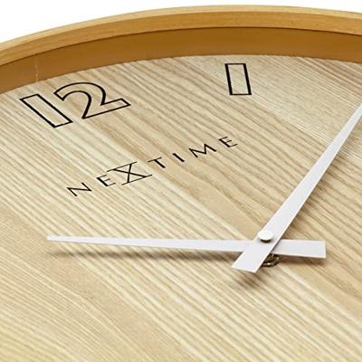 NeXtime - NeXtime - Wandklok - 40 cm - Hout - Zwart - 'Loop Big'