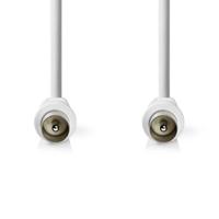 Nedis CSGL40200WT30 Coaxkabel Iec (coax) Male Iec (coax) Male Vernikkeld 90 Db 75 Ohm Dubbel Afgeschermd 3.00 M Rond Pvc Wit Label - thumbnail