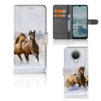 Nokia G10 | G20 | Telefoonhoesje | Met pasjeshouder | Paarden - thumbnail