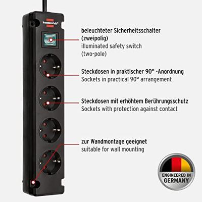 Brennenstuhl 1150650114 Binnen 4AC-uitgang(en) 1.5m power uitbreiding - thumbnail