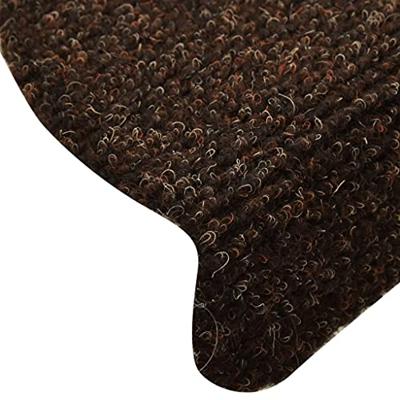 VidaXL Trapmatten zelfklevend 15 stuks 65x21x4 cm bruin halfrond groot