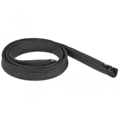 Delock Geflochten slang met rits 1 m x 20 mm zwart Delock Geflochten slang met rits 1 m x 20 mm zwart