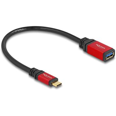 DeLOCK 60172 USB cable USB 3.2 Gen 2 (3.1 Gen 2) 0.15 m USB C USB A Black, Red