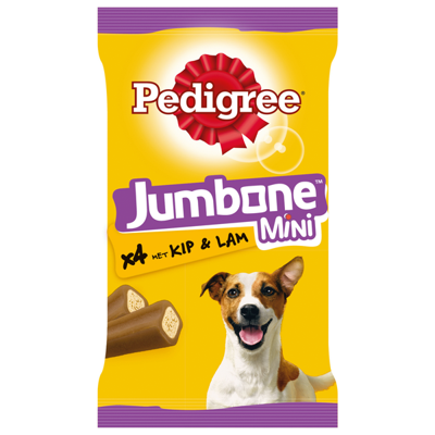 Pedigree Jumbone Mini met kip en lamsmaak hondensnack (160 gr) 8 x 160 g Pedigree Jumbone Mini met kip en lamsmaak hondensnack (160 gr) 8 x 160 g