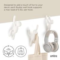 Umbra Buddy handdoekhaak 8x8x16.5cm Kunststof Wit 318165-660 - thumbnail