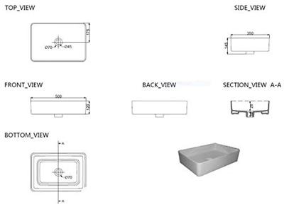 Wiesbaden Link opzetwastafel rond 400x145 wit