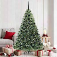 Kunstkerstboom met 300 LED met standaard Groen 180 cm PE en PVC - thumbnail
