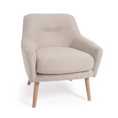 Kave Home Fauteuil 'Candela' kleur Beige Kave Home Fauteuil 'Candela' kleur Beige