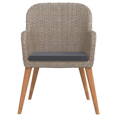 3-delige Tuinset met kussens bruin