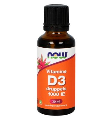 NOW Vitamine D3 Druppels 1000IE 30ml NOW Vitamine D3 Druppels 1000IE 30ml