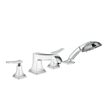 hansgrohe Metropol Classic afbouwdeel v. 4-gats badrandkraan m. greep-hendel m. handdouche chroom hansgrohe Metropol Classic afbouwdeel v. 4-gats badrandkraan m. greep-hendel m. handdouche chroom