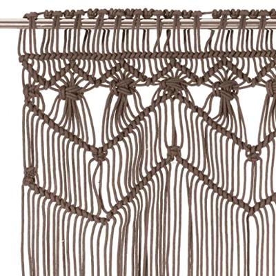 VidaXL Gordijn macramé 140x240 cm katoen taupe