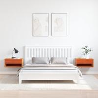 Wandbevestigde nachttafel 2 pcs Wasbruin 50 x 32.5 x 24 cm - thumbnail