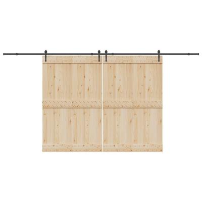 Doos met onderdelen voor schuifdeur 427 cm staal zwart