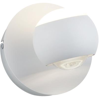 LED Wandlamp - Musterring Cannon - 1 Lichtpunt van 5 Watt - Dimbaar - Aanpasbare Lichtkleur - Draaibaar - Geheugenfunctie - Mat Wit - Metaal
