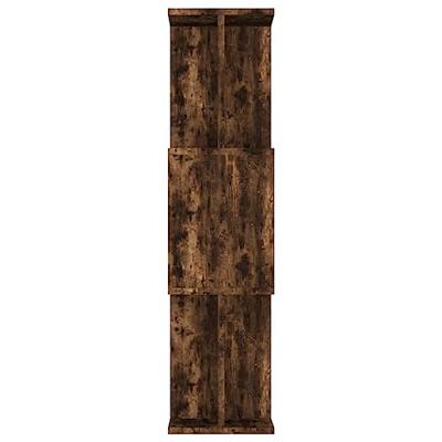 Boekenkast / kamerscherm 80x24x96 cm bewerkt hout gerookt eiken