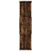 Boekenkast / kamerscherm 80x24x96 cm bewerkt hout gerookt eiken - thumbnail