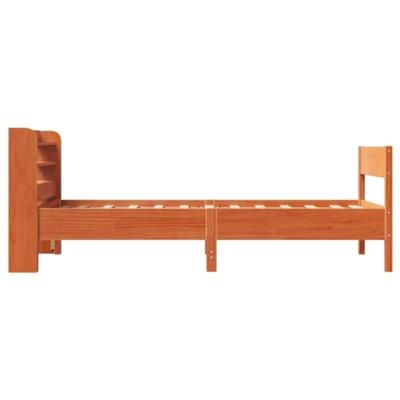 Bedframe zonder matras massief grenenhout wasbruin 75x190 cm Bedframe zonder matras massief grenenhout wasbruin 75x190 cm