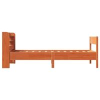 Bedframe zonder matras massief grenenhout wasbruin 75x190 cm - thumbnail