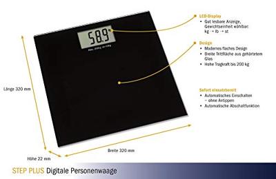 TFA Dostmann Step Plus Personenweegschaal Digitaal Weegbereik (max.): 200 kg Zwart TFA Dostmann Step Plus Personenweegschaal Digitaal Weegbereik (max.): 200 kg Zwart