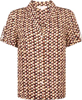 Tramontana blouse met all over print beige/rood/zwart