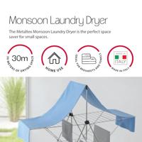 Metaltex monsoon droogrek 30 m drooglengte zilver - thumbnail